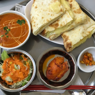 チーズナンセット(ナマステガネーシャマハル神戸ハーバーランド本店)