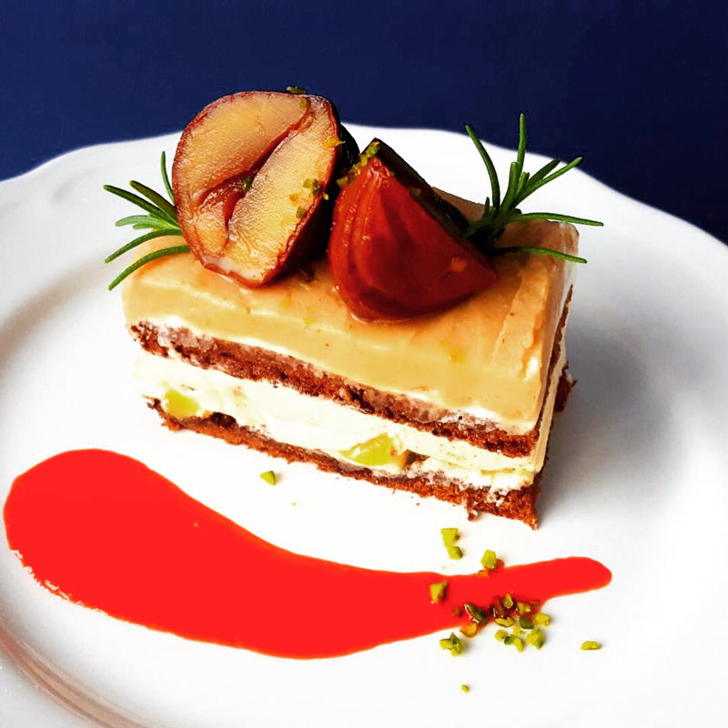 栗とバニラムースのショートケーキ(cafe&zakka bluemarrow)