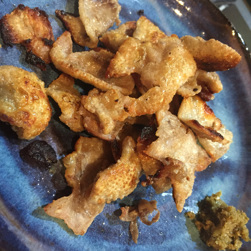 とり皮焼き(塩梅)