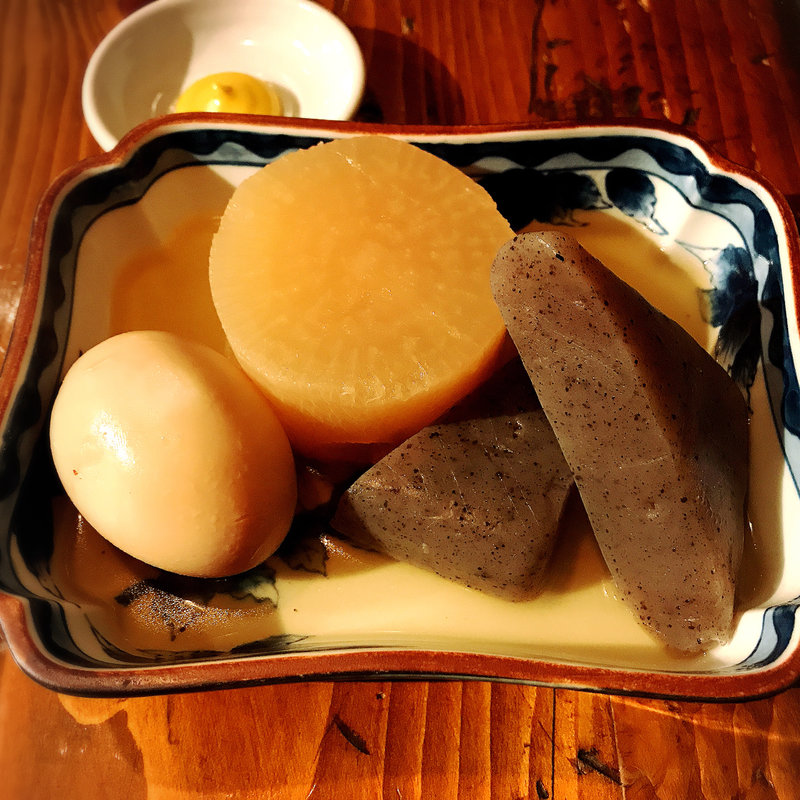 おでん三点盛り(宮崎焼酎酒場ひなた)