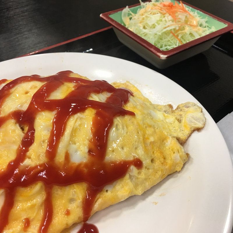 オムライス定食(伊賀ドライブイン )
