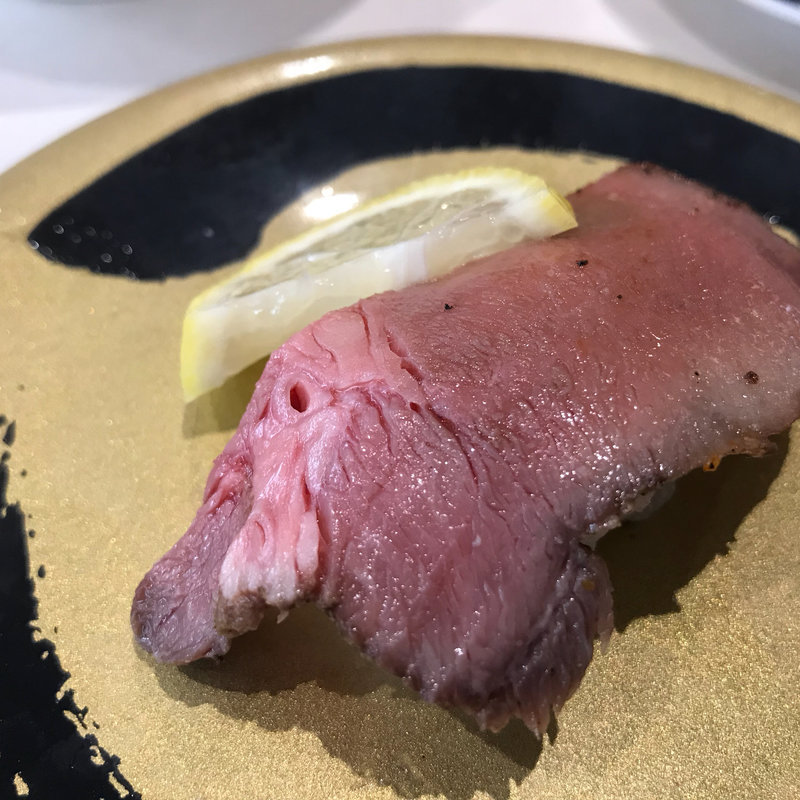 炙り牛タン塩(はま寿司 金閣寺店)