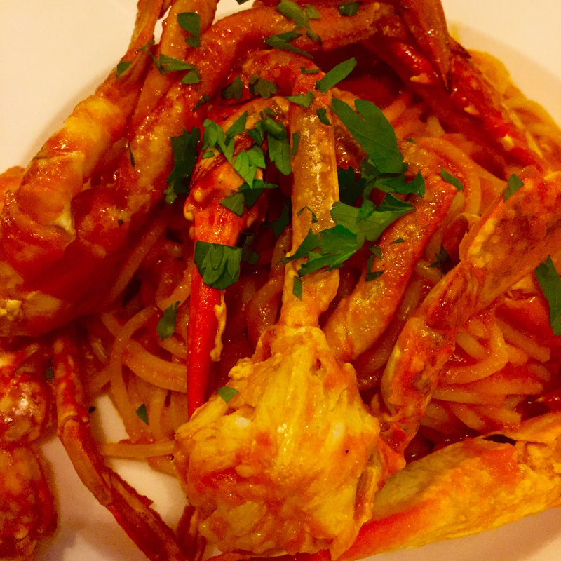 ワタリガニのトマトクリームスパゲッティ(funicula)