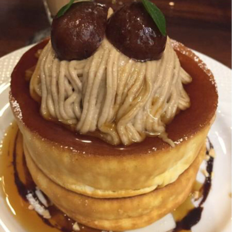 栗のスフレパンケーキ(星乃珈琲店 新宿アルタ店 )