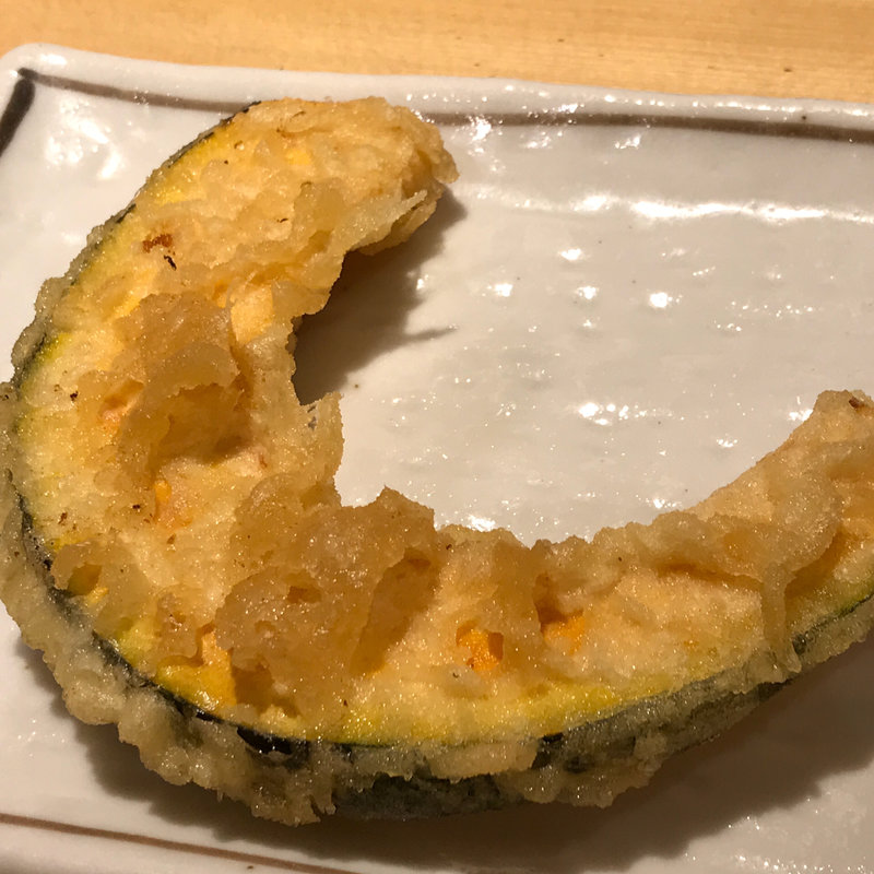 かぼちゃ天(天ぷら定食まきの 難波千日前店)