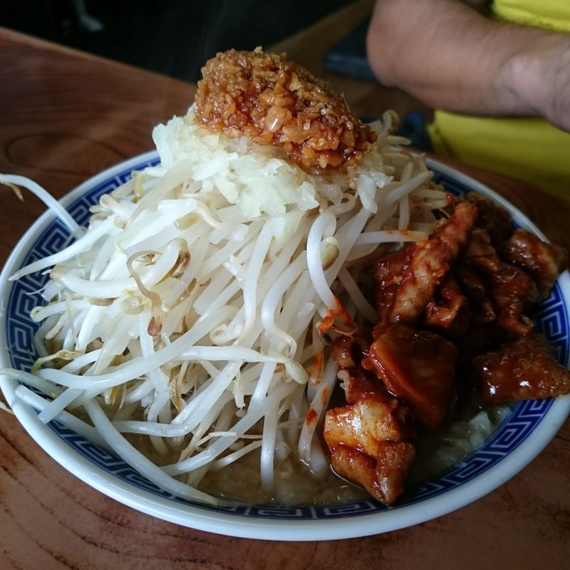辛モツラーメン ＋ ニンニク(明心角ふじ )