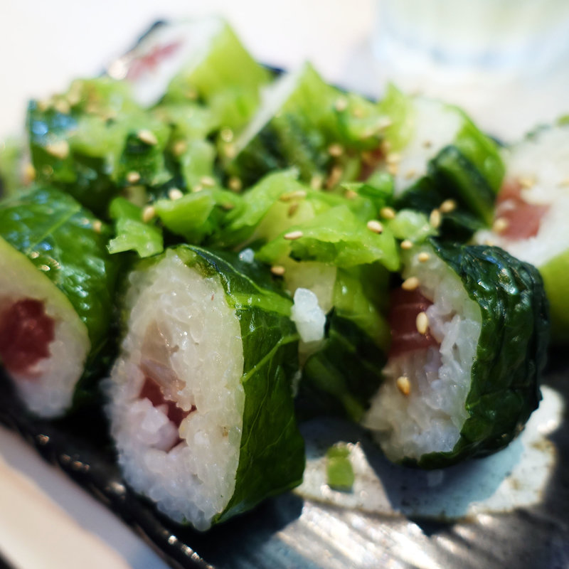 広島菜ロール(魚介別館 のみすけ)