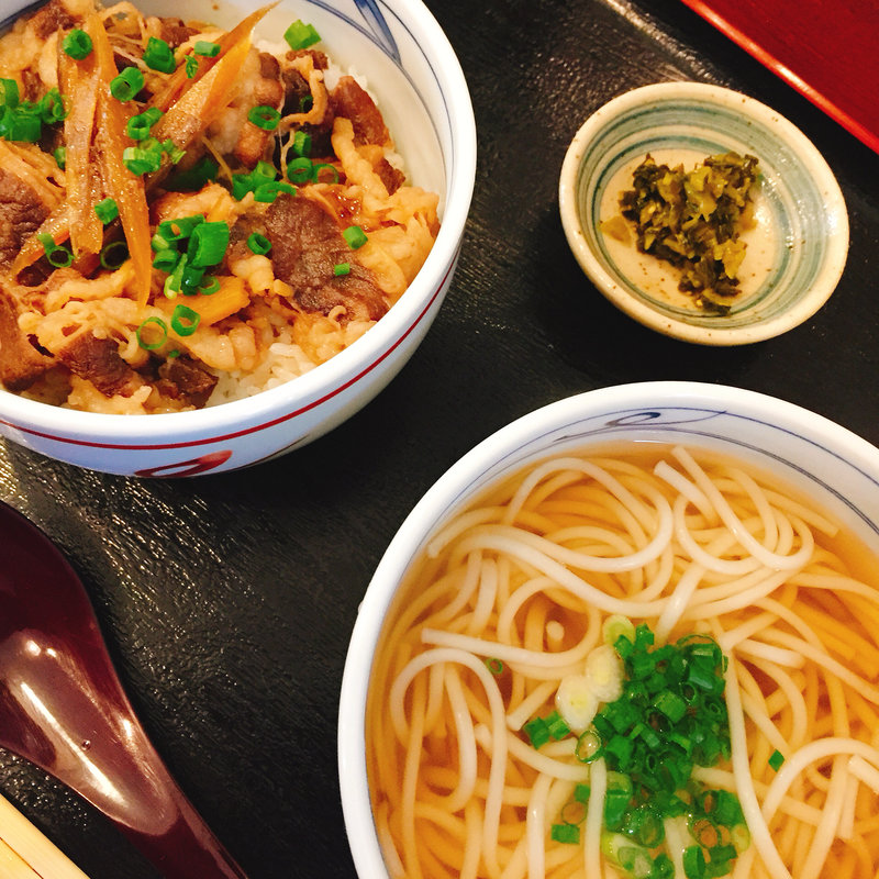 牛飯セット(五島庵)