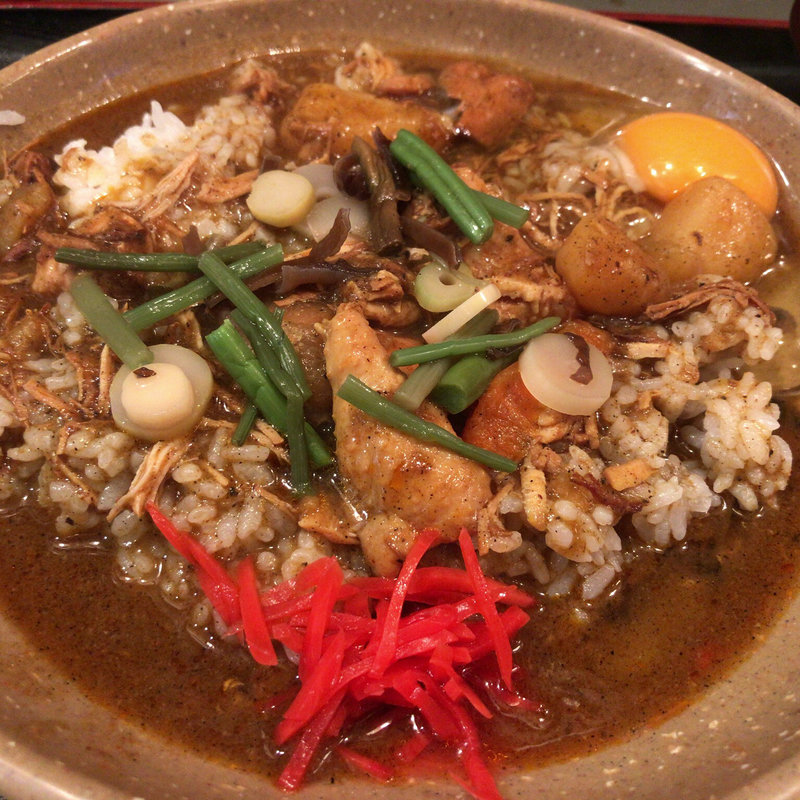 辛口和風カレーライス 生たまごトッピング(大もり)