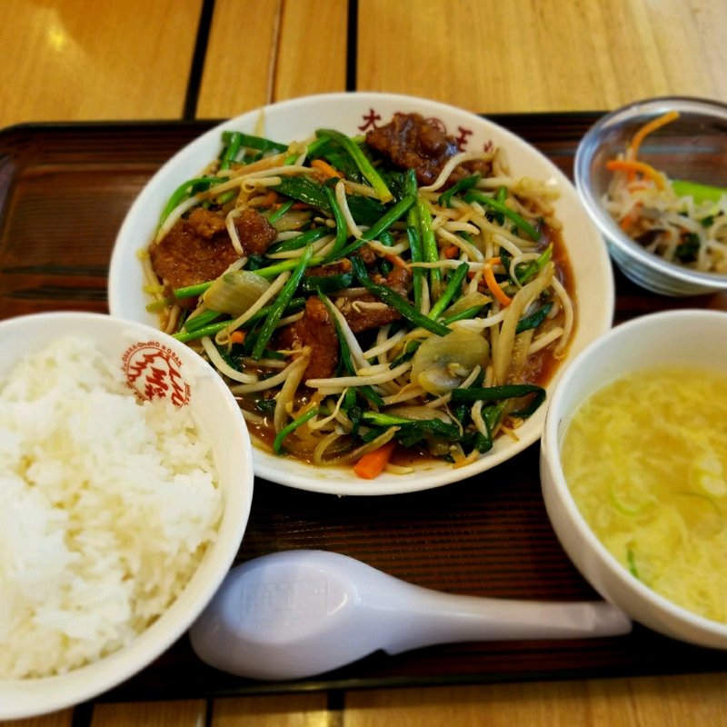 レバニラ定食(大阪王将 ゆめタウン博多店)