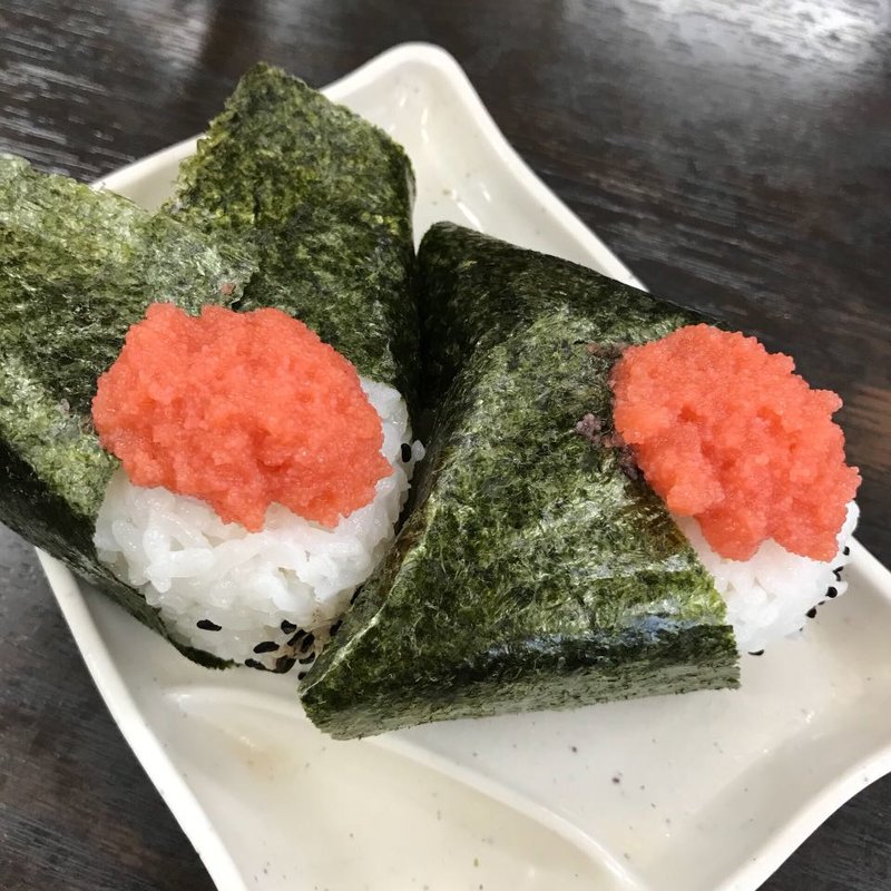 明太おにぎり(資さんうどん 行橋店)