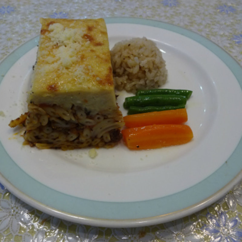 挽肉とパスタの重ね焼き(スパルタ(SPARTA))