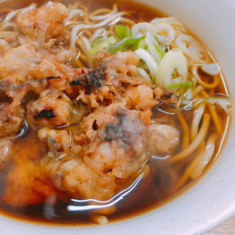 かけそば ＋ げそ天(一由そば )