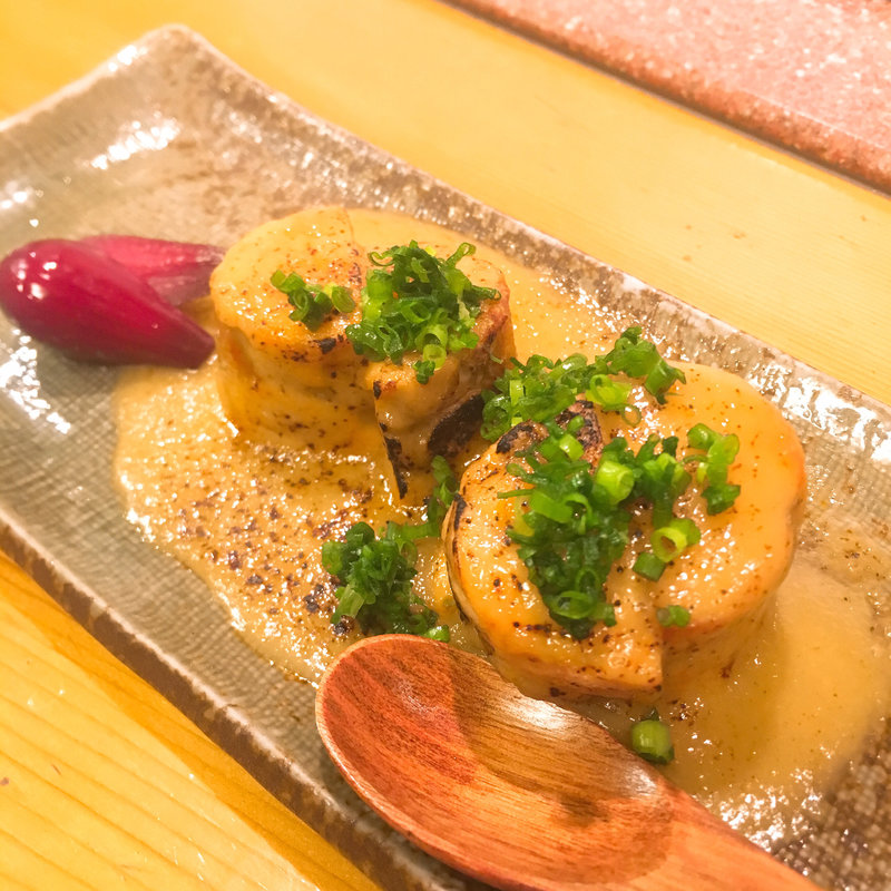 焼きあん肝酢味噌(三茶栄鮨)