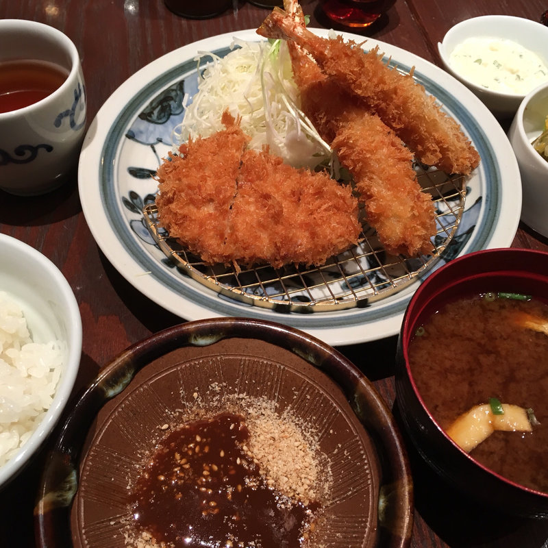 ヒレかつとエビフライランチ(とんかつ濵かつ 久留米ゆめタウン店)