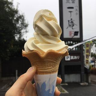 豆乳ソフトクリーム(一丁庵 あきる野本店 （豆腐専門店八王子一丁庵）)