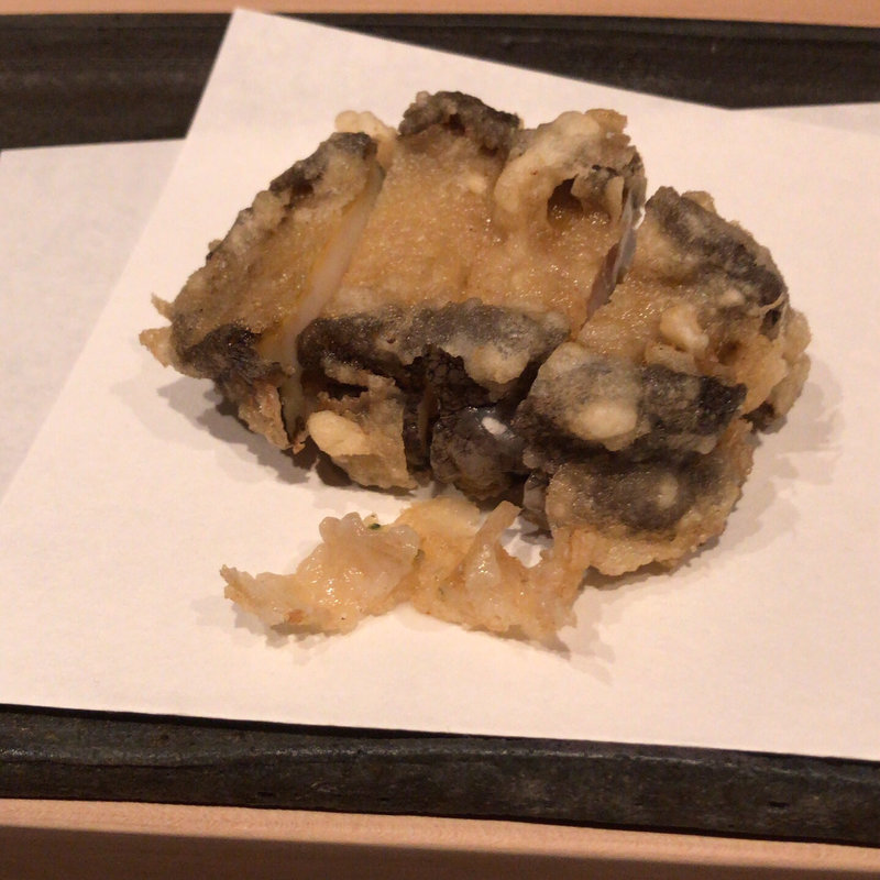 アワビ天ぷら(天孝)