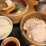 上州豚と10種類の野菜のせいろ蒸し定食(二代目 魚屋町 （うおやまち）)