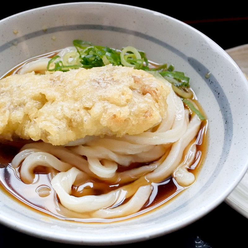 ぶっかけ冷+とり天(清水屋 （しみずや）)