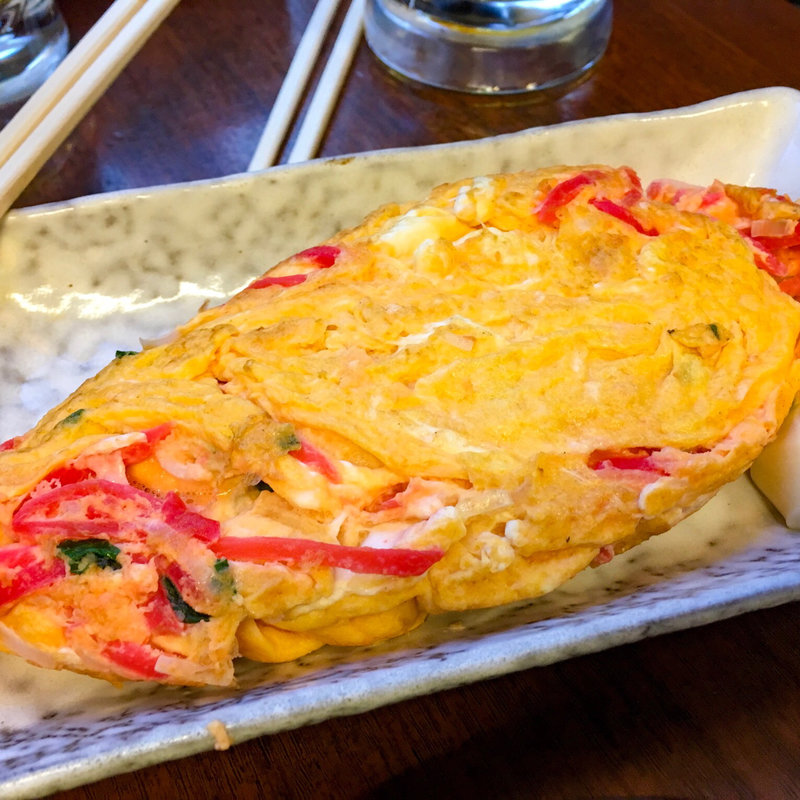 紅しょうがオムレツ(大衆あさひ船橋店)
