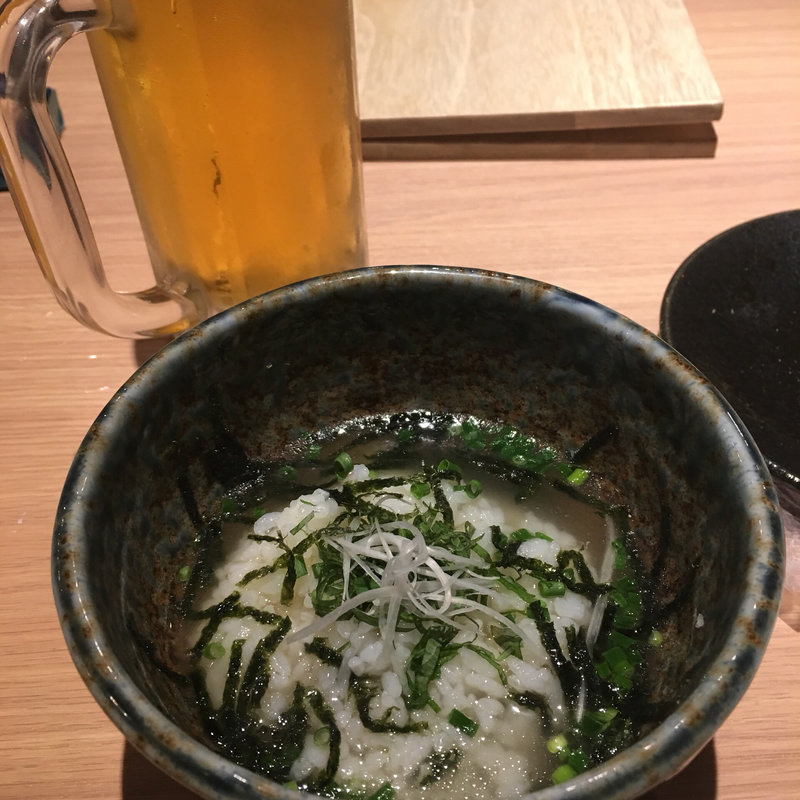 鶏ガラスープ茶漬け(やきとり鳥現 浦上駅前店)