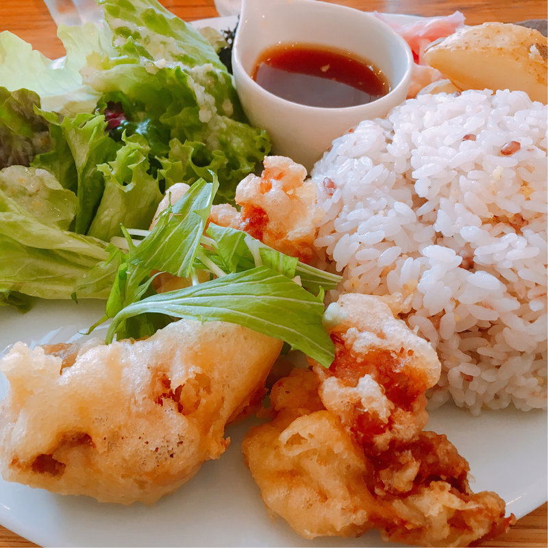 おろしポン酢の特製から揚げプレート(八十八夜 吉祥寺)