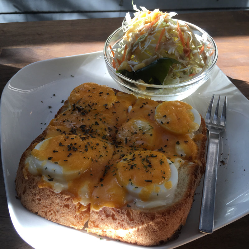 ハムタマゴチーズセット(西新五丁目 あかり珈琲 （にしじんごちょうめ あかりこーひー）)