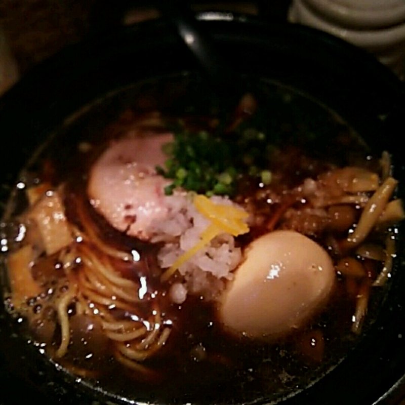 きのこと柚子のしぐれラーメン(魚骨らーめん 鈴木さん)