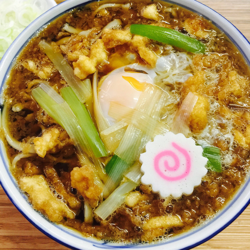 たぬきそば&玉子(翁そば)