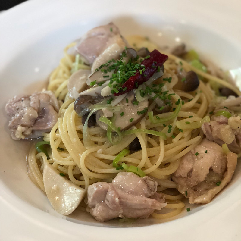 鶏肉とキノコのパスタ(HOFF)