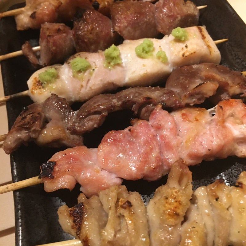 串盛り合わせ(備長炭火焼鳥 カドクラ商店 代々木公園店)