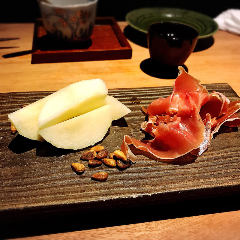 生ハムとラフランス(酒家 の元)