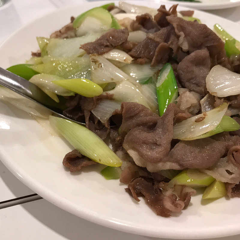 ラム肉長葱塩炒め(味坊 （アジボウ）)