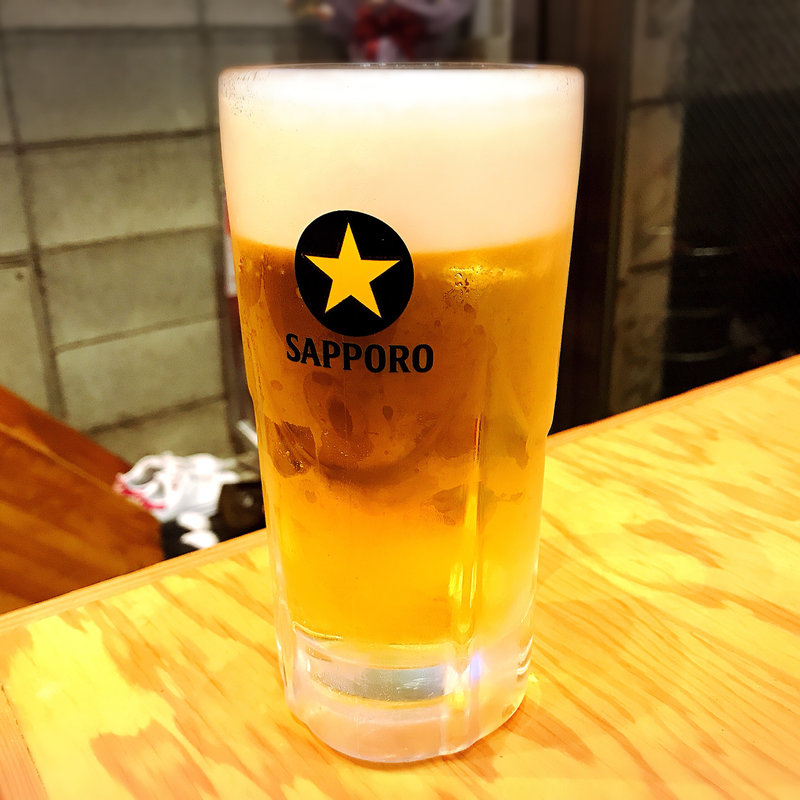 生ビール(溝の口 居酒屋 寿や)