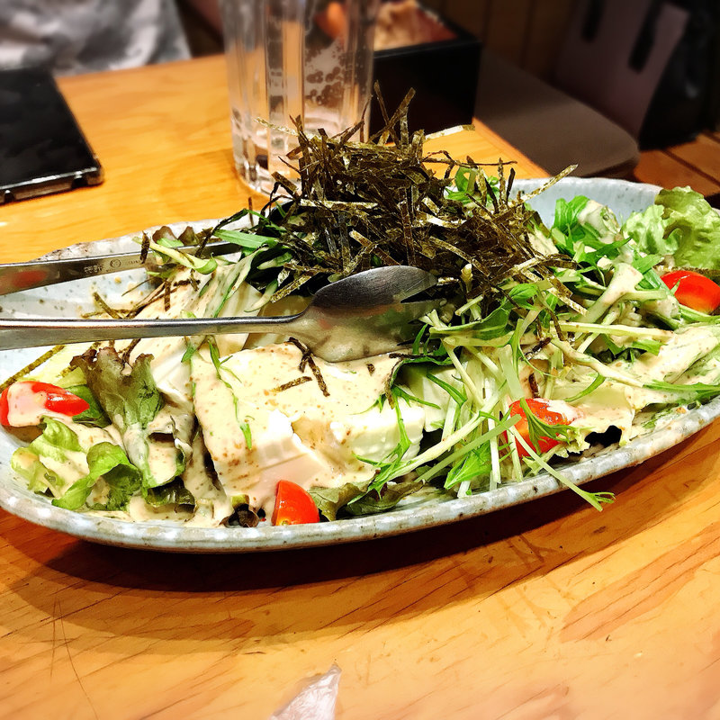 豆腐サラダ(溝の口 居酒屋 寿や)