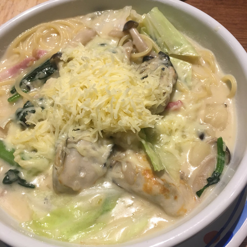 とろ〜りチーズと牡蠣のクリームスープパスタ(ジョリーパスタ 霧島隼人店)