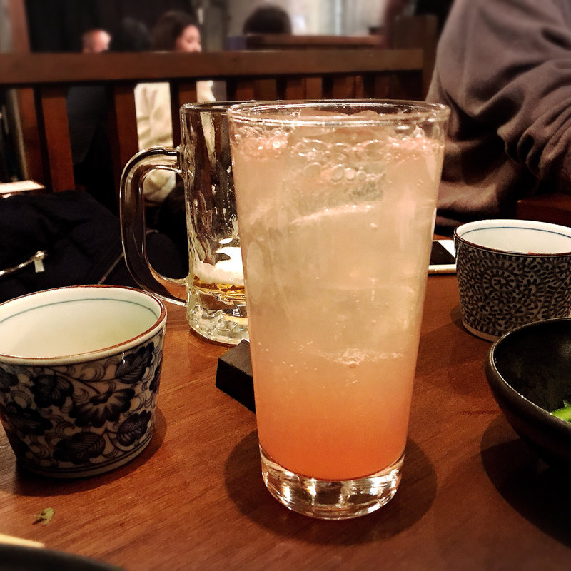 生グレープフルーツサワー(宮崎もも焼き専門店 太一)