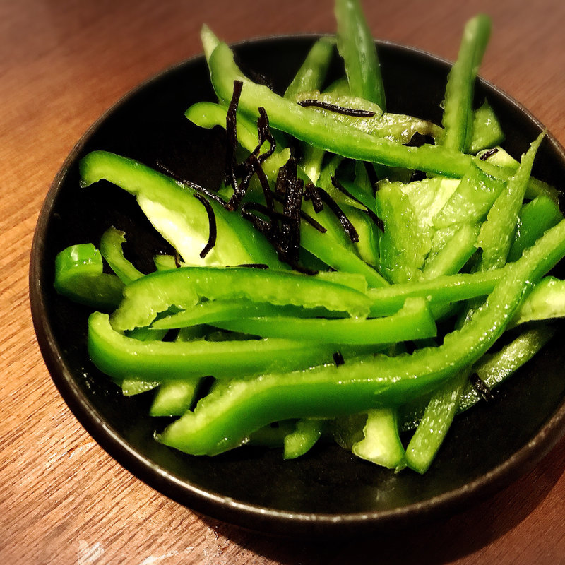 宮崎ちぐさピーマン塩昆布和え(宮崎もも焼き専門店 太一)