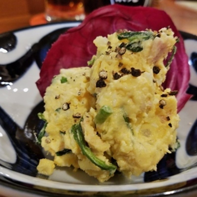 クレソンとベーコンのポテトサラダ(メンチケン)