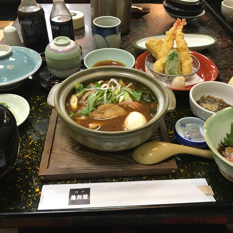味噌煮込みうどん定食(小倉稚加栄(ちかえ))