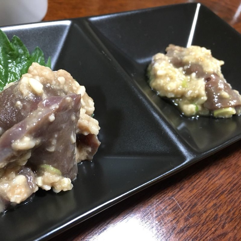 熊のレバー・ハツの和えもの(お山の大将 )