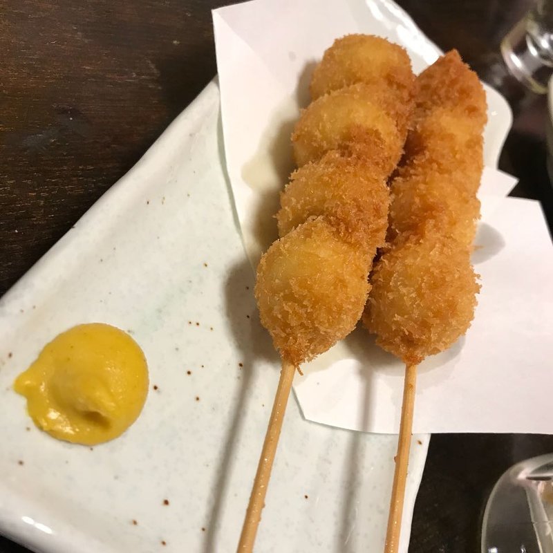 うずら串カツ（2本）(酒処あかり)