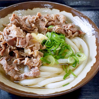 かけ+肉皿(うどん一屋 飯山店 （うどんいちや）)
