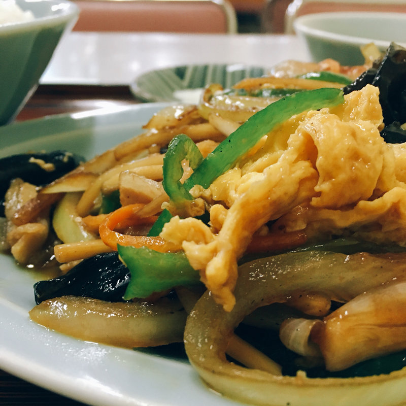 キクラゲ玉子炒め定食(たみや)