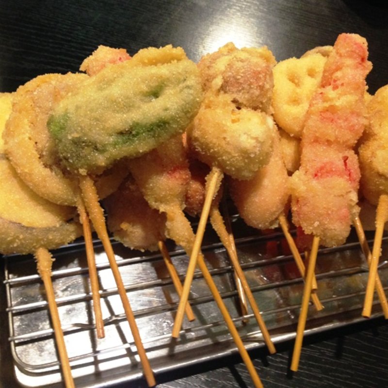 串揚げ盛り合わせ(二度と来るよ )