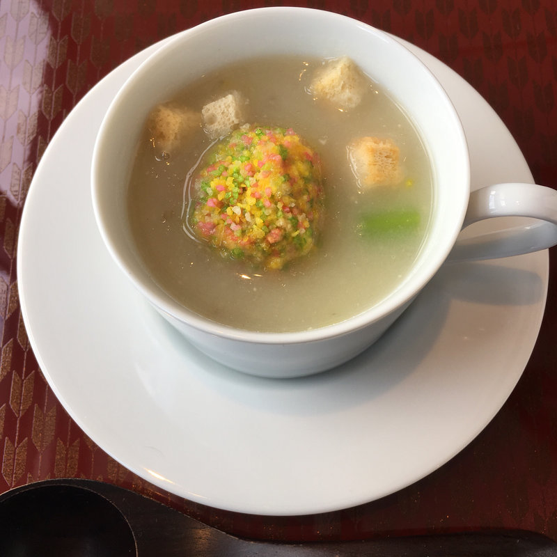 じゃが芋和風ポタージュ 鶏つみれ彩り揚げ(Relax （リラックス）)