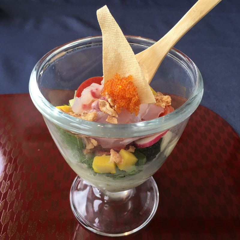 明石鯛と白菜豆富のパフェ仕立て(Relax （リラックス）)