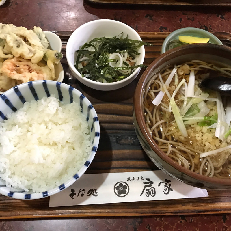 そば定食(扇家そば店)