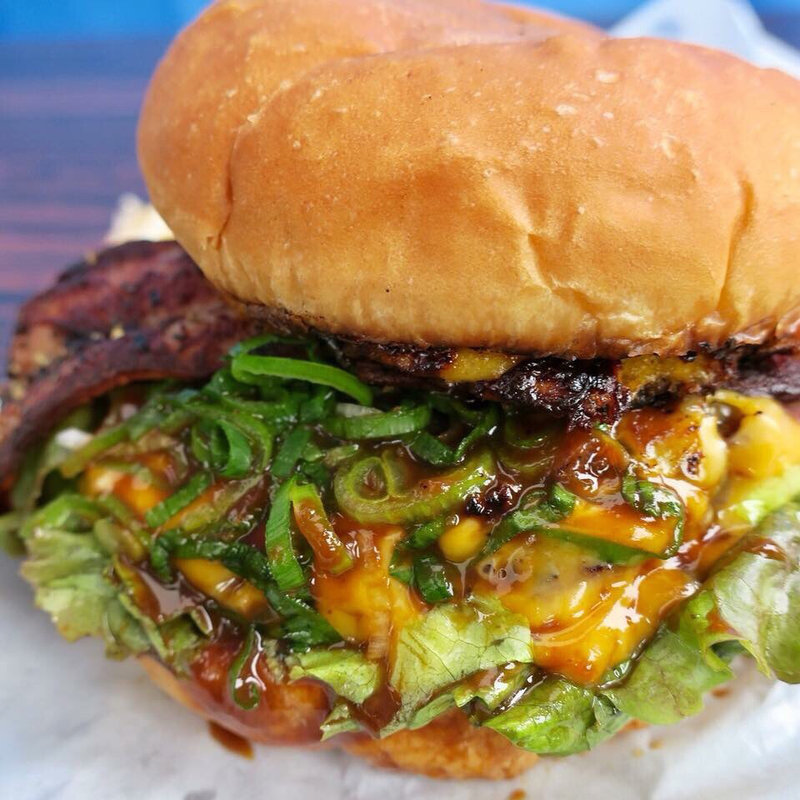 京九条ねぎ玉スペシャルチーズバーガー(九条ネギバーガー　MAHALO （マハロ）)