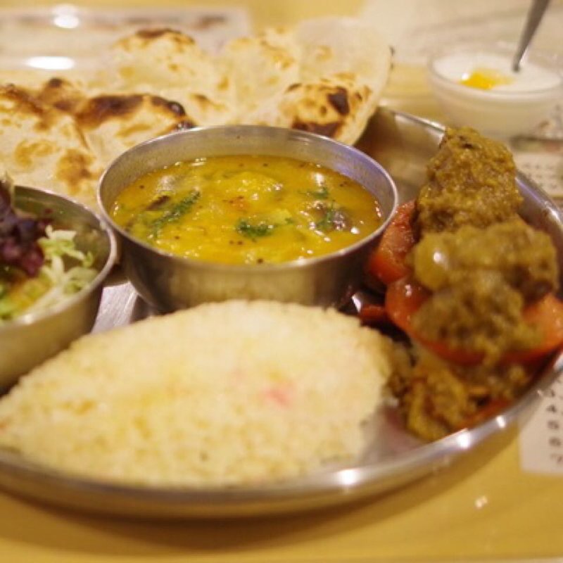 豆と野菜カレーのマトンアサドセット(おいしいカレー工房 ひつじや 飯田橋店 )